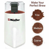 Mueller HyperGrind Precision Electric Spice/Coffee Grinder Mill - White 637028992774