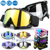 Goggles -ALL COLORS for Offroad MX Motocross - CLEAR OR MIRROR LENS GOOGLES