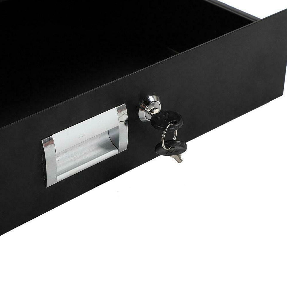 19" Rack Mount 2U Locking Drawer Pro Audio DJ Server Rack Lock Storage Cabinet