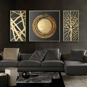 3Pcs Abstract Art Paintings Geometric Canvas Living Room Home Wall Modern Decor