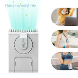 Portable Personal Necklace Fan Waist Clip on Fan USB Rechargeable Cooling Fan US