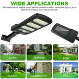 600W LED Solar Wall Light Motion Sensor Outdoor Garden Security Street Lamp USA