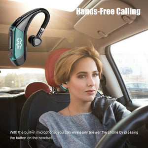 Bluetooth 5.0 Earpiece Wireless Driving Trucker Headset Stereo In Ear Earbuds
