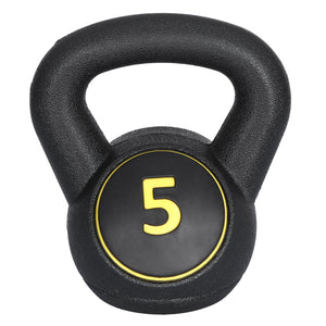 3-Piece Kettlebell Set with Storage Rack Exercise Fitness Weights for Home Gym
