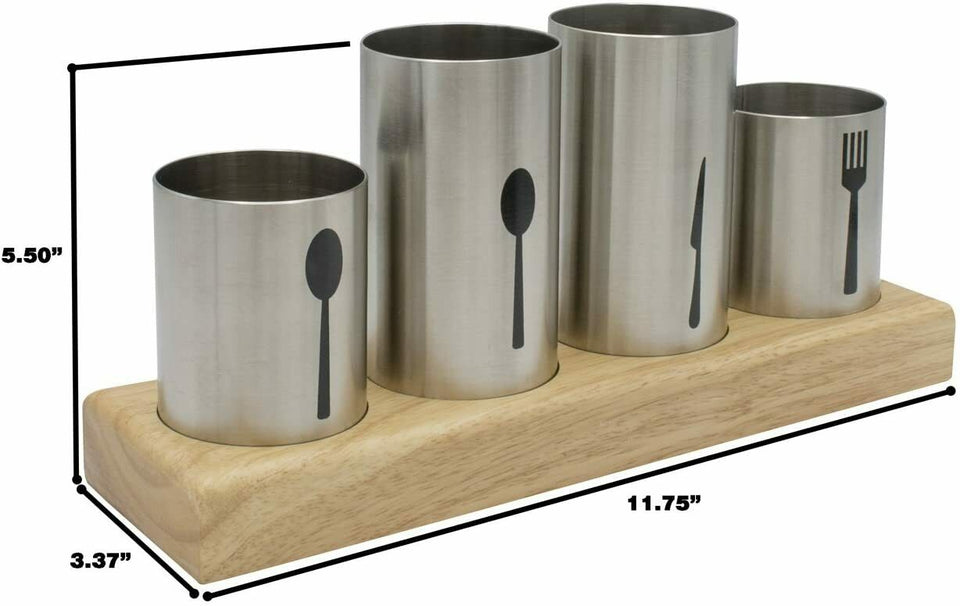 Sorbus Silverware Holder with Caddy for Spoons, Knives Forks - Utensil Organizer