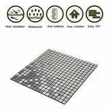 5 Sheets Peel & Stick Mosaic Wall Tile Sticker Adhesive with Crystal Home Decor