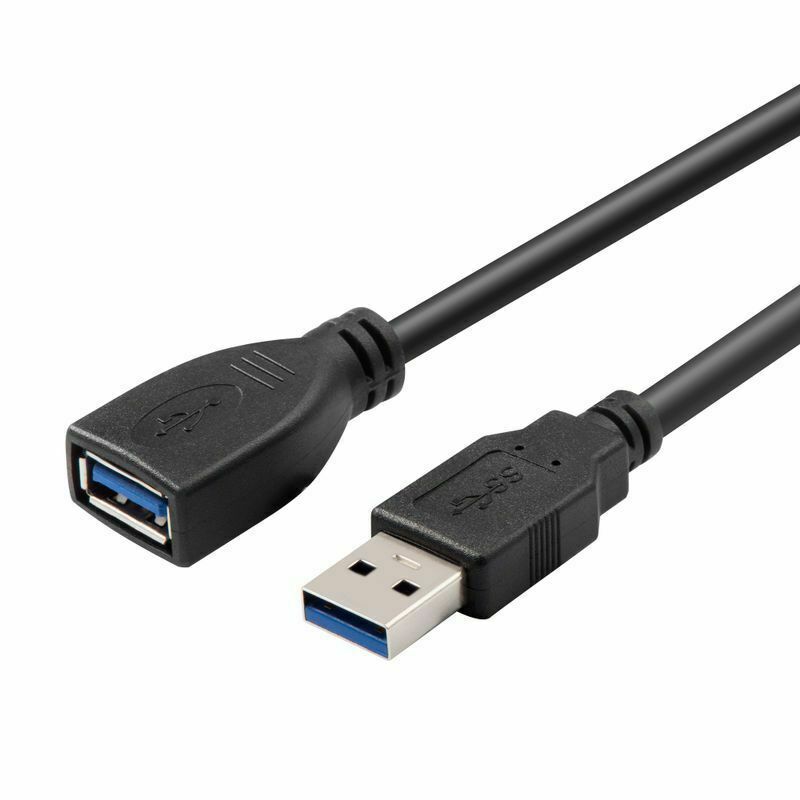 USB 3.0 Extension Extender Cable Cord M/F Standard Type A Male to Female Black