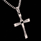 Cross Pendant Necklace Silver Stainless Steel Unisex's Chain Crucifix Men Women