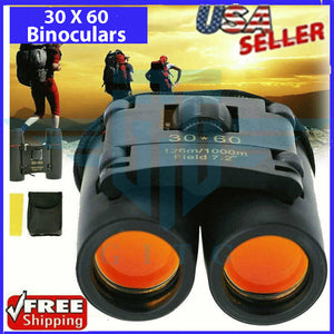 Binoculars 30x60 Zoom Outdoor Travel Compact Folding Telescope Hunting Day/Night