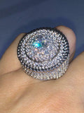 Mens Iced Ice Out 4.5ct cz Diamnd 14k Gold / Rhodium Pinky bling Ring size 6-10