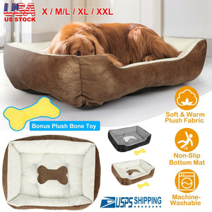 Large Pet Dog Cat Bed Puppy Cushion House Soft Warm Kennel Mat Blanket  5 Sizes