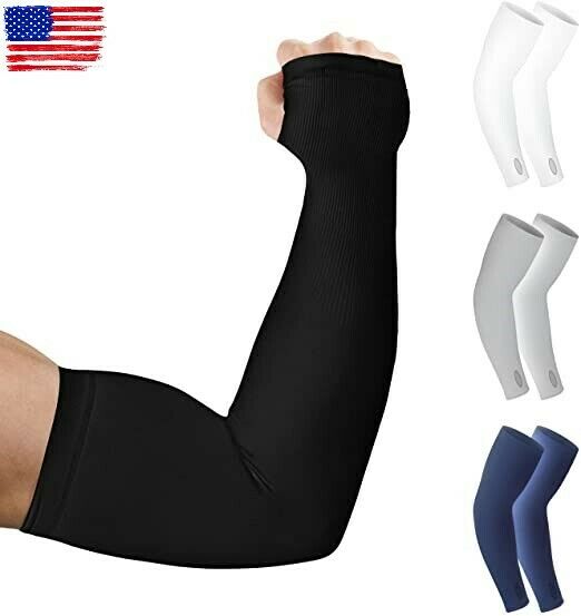 5 Pairs Cooling Arm Sleeves UV Sun Protect Covers For Men Women Outside Sport