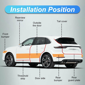 Car Door Carbon Fiber Sticker Body Anti Scratch Protector Sill Scuff Cover Strip
