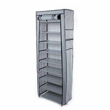 9 Tier 30 Pairs Shoe Rack Tower Cabinet with Cover Organizer Storage Shelf Hot