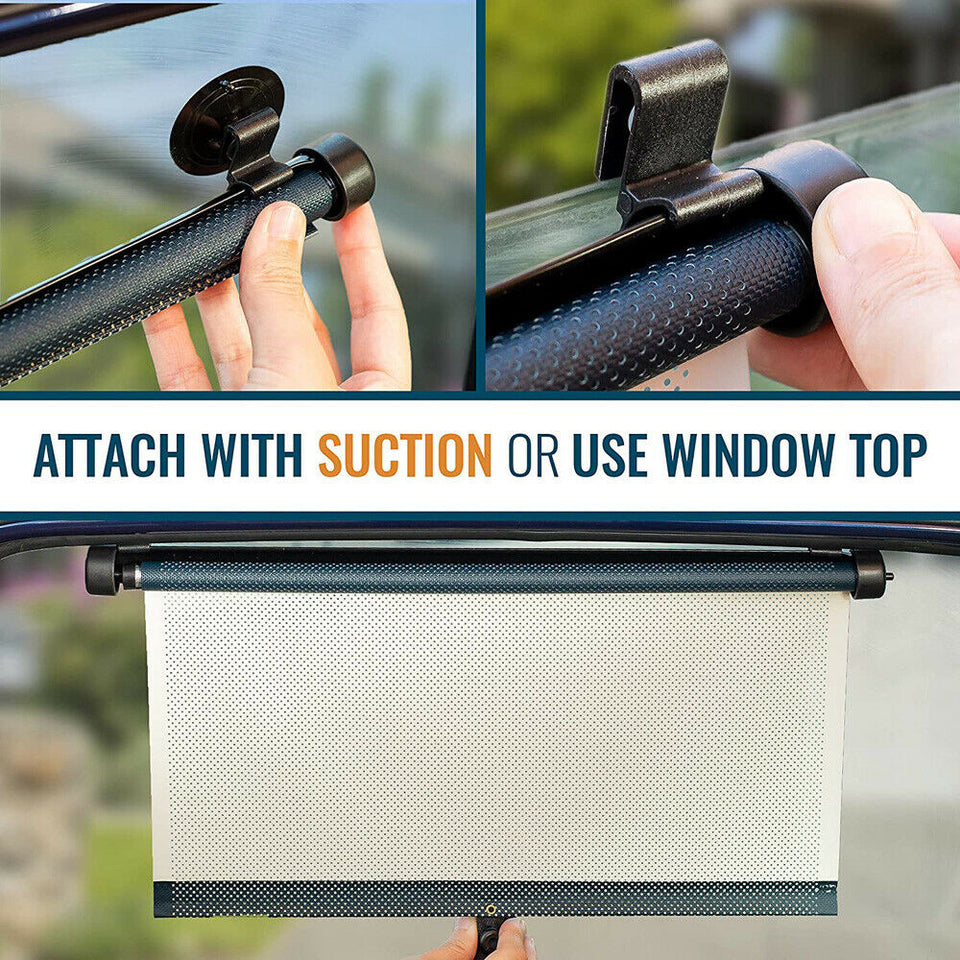 Car Auto Retractable Side Window Baby Sun Shade Shield Cover Roll Curtain Visor