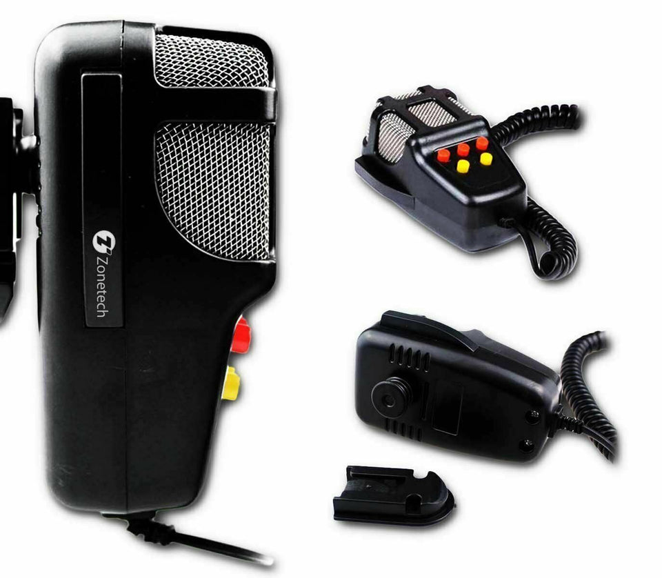 Zone Tech 80W 5 Tone 12V Car Truck Alarm Police Speaker PA Siren Horn Kit System