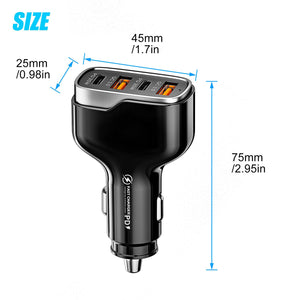 40W USB-C Car Phone Charger 24V Fast Charging Adapter For iPhone 12 Pro Max Mini