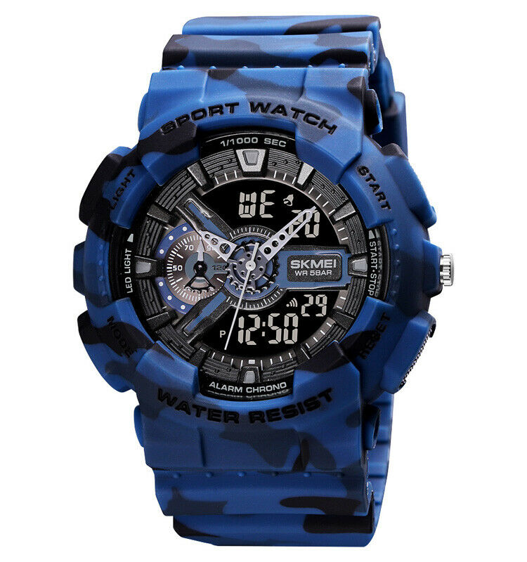 Fashion Military Men's Sport Digital Quartz Analog Waterproof Wrist Watch US Sto