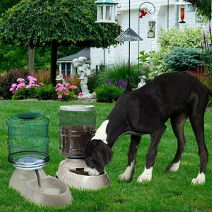 Zone Tech Self Dispensing Pet Dog Cat Food Feeder And Waterer Dispenser Gravity