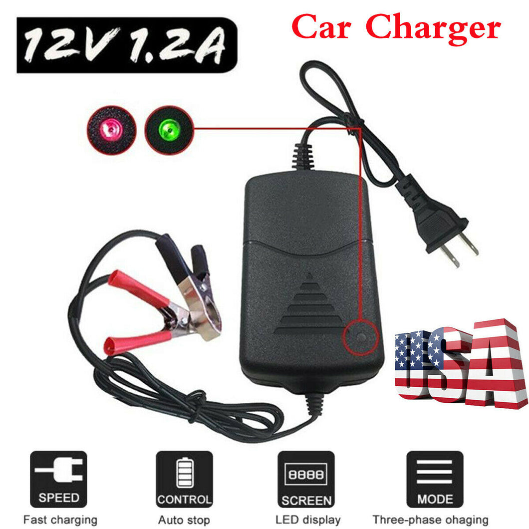 12V Car Battery Charger Maintainer Auto Trickle RV for Truck Motorcycle