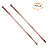 2-6PCS Curtain Tension Rods  15 to 45 inches(Approx.) Spring Curtain Rod Set  |