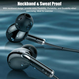 Wireless Bluetooth 5.1 Neckband Headphones Mic Headset Stereo Earbuds Earphone