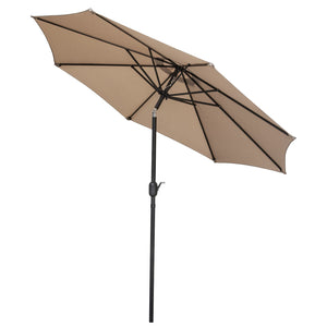 9' Patio Umbrella Outdoor Table Umbrella with 8 Sturdy Ribs Garden Lawn Backyard 630148195810