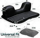 Inflatable Travel Car Mattress Air Bed Back Seat Sleep Rest Mat 2 Pillow Pump