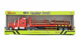 Big Rig Heavy Duty Tractor Trailer Lorry Truck Transport Lumber Kids Toy NEW