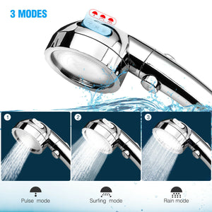 3 In 1 High Pressure Showerhead Handheld Shower Head w/ On/OFF Switch USA