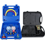 Deluxe Manifold Gauge Set R134a R410a R22 & Electronic Digital Refrigerant Scale 700161262827