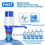 Hand Press Water Pump Dispenser 4/5/6 Gallon Easy Manual Bottled Drinking Water