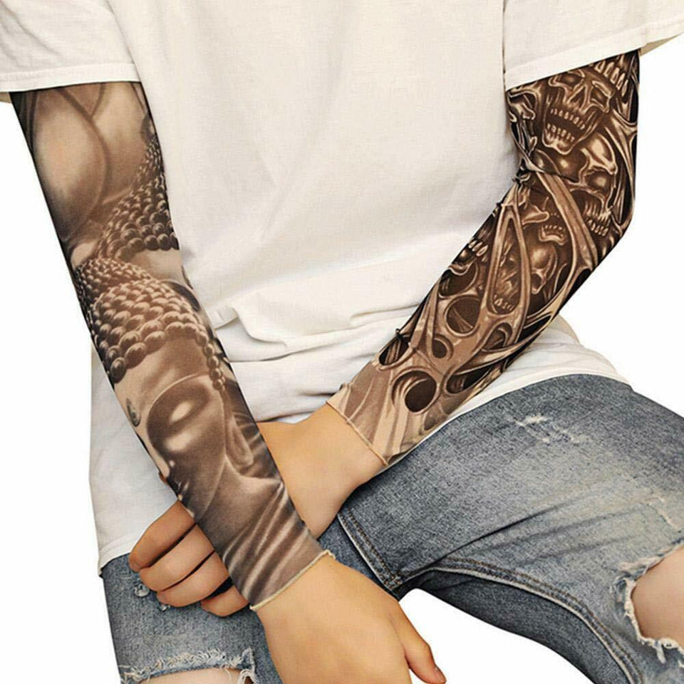 10 PCS Tattoo Cooling Arm Sleeves Cover Basketball Golf Sport UV Sun Protection