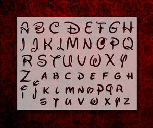 Disney Alphabet Letters 1.2" Font 11" x 8.5" Custom Stencil FREE SHIPPING (83)