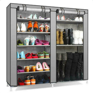 New Portable Double Shoe Rack Closet Shelf Storage Organizer Cabinet 9 Layer