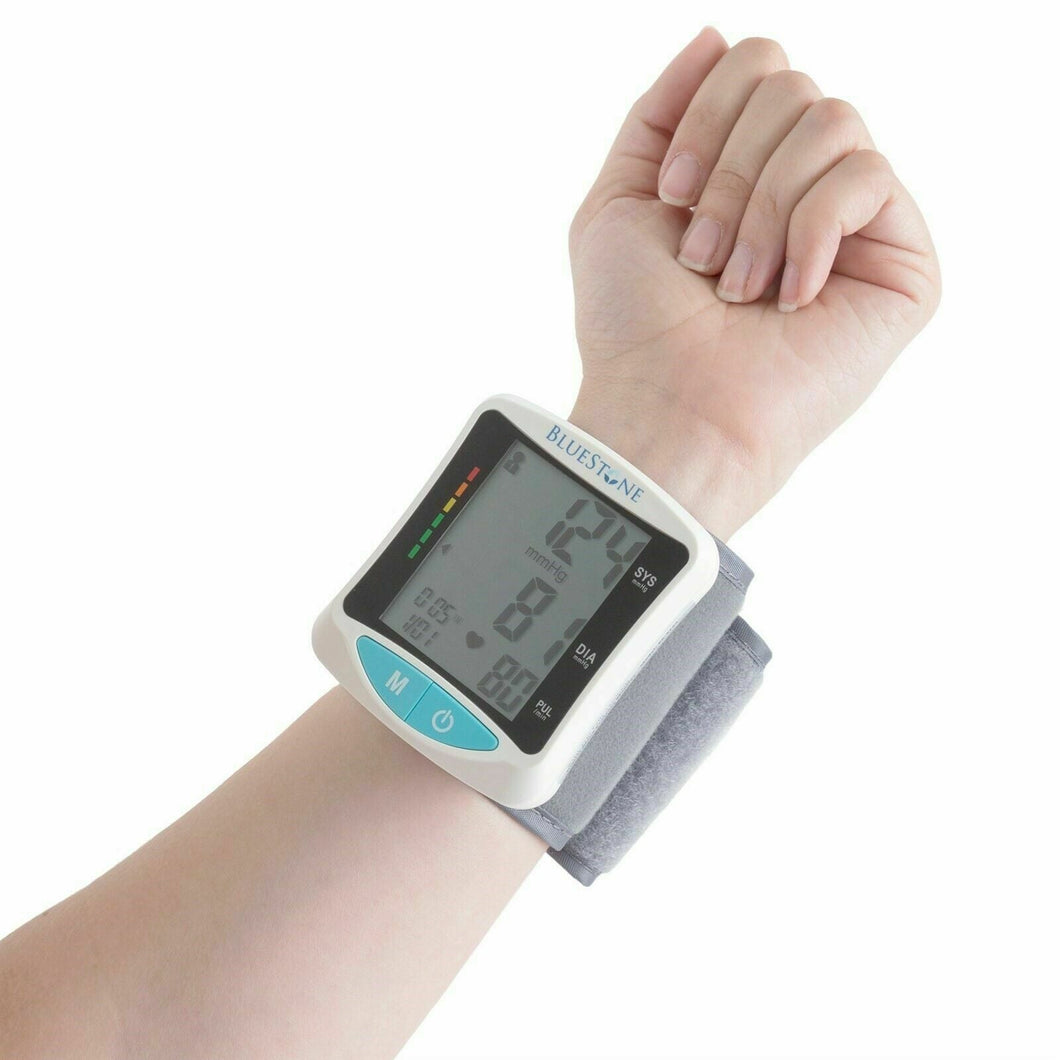 Bluestone Automatic Wrist Blood Pressure and Pulse Monitor 4 Person Memory 191344500865