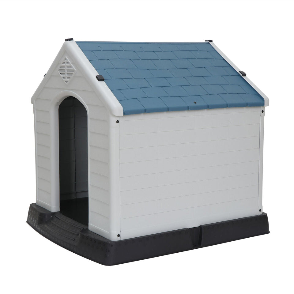 All-Weather Design Dog House Shelter Easy to Assemble Perfect for Backyards  758277379700
