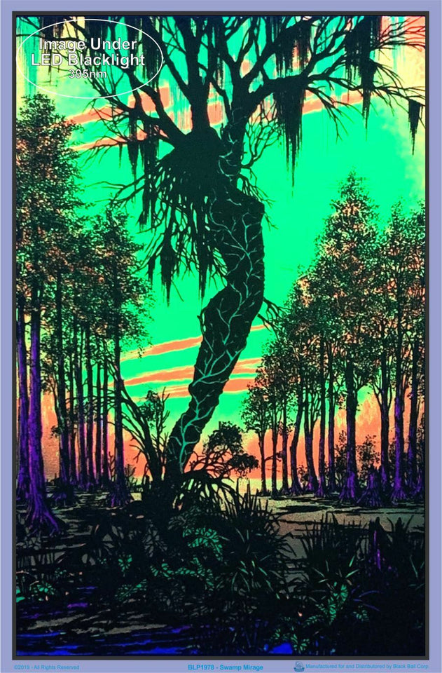 Swamp Mirage Blacklight Poster 23 x 35