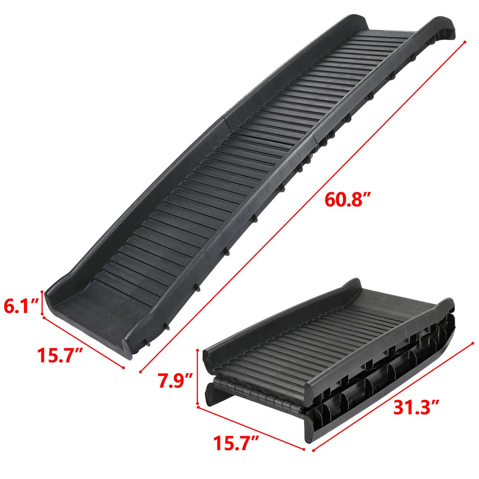 Foldable Dog Pet Ramp for Car Truck SUV Backseat Stair Steps Auto Travel Ladder 758277378192