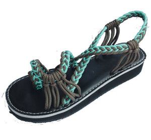 Bohemian Flat Flip Flops Bandages Beach Shoes Summer Casual Sandals Womens US