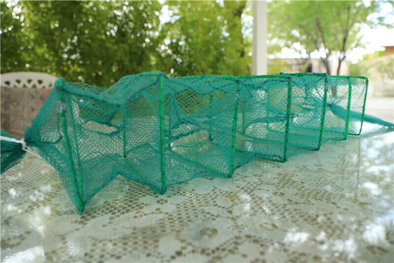 5FT Foldable Fishing Bait Trap Crab Net Crawdad Shrimp Cast Dip Cage F –  Elumatic Group