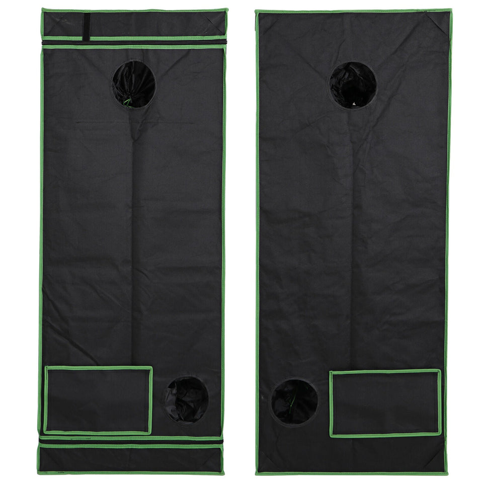 48"x24"x60" Mylar Hydroponic Grow Tent with Observation Window and Floor Tray
