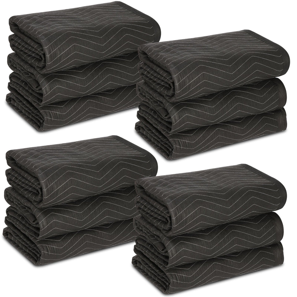 12 Heavy Duty Moving Packing Blankets Ultra Thick Pro 80" x 72" Furniture Pads 636339513371