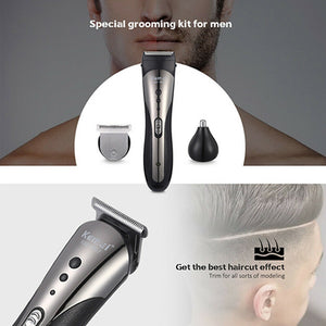 Hair Clippers Trimmer Kemei 1407 Professional Kit Hair Cutting Machine Barber US