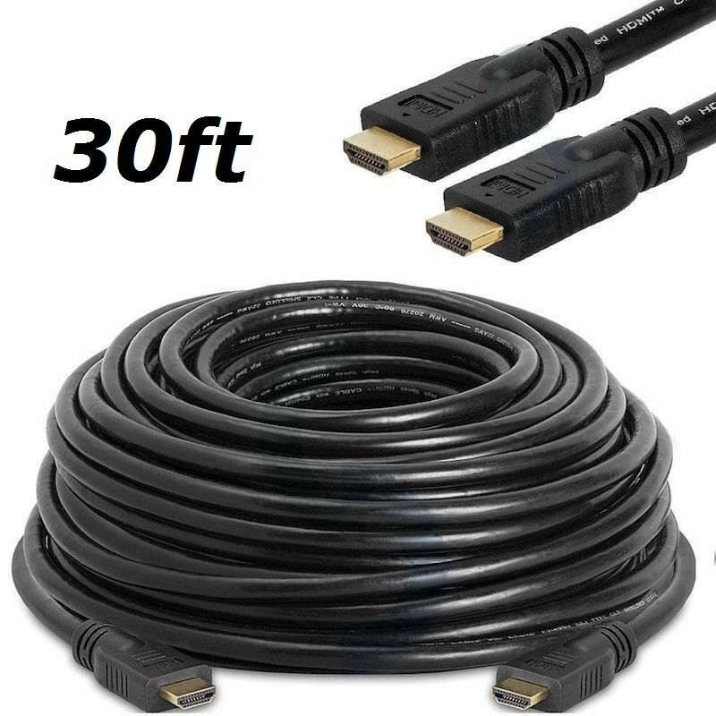 Premium HDMI Cable 6ft 10ft 15ft 25ft 30ft 50ft 75ft 100ft Gold For HD TV lot Us
