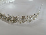 NEW Silver Wedding Bridal Tiara Rhinestone Flower Crystal Crown Pageant Headband