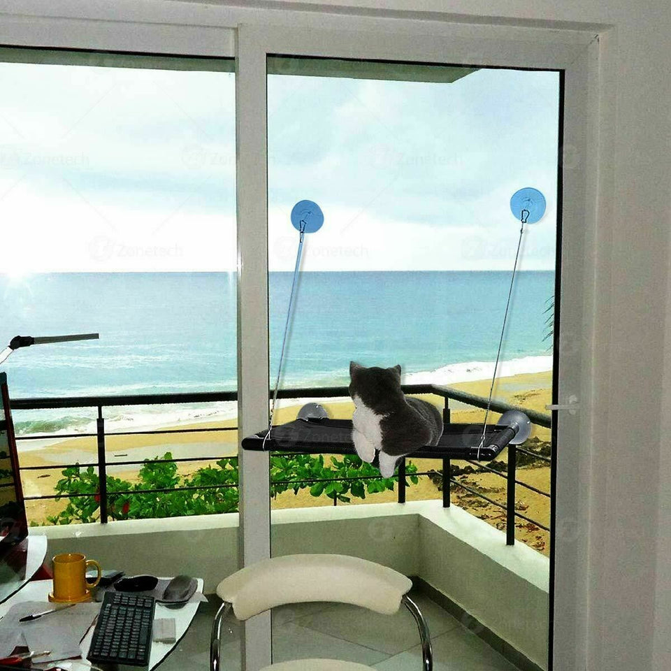 Zone Tech Cat Window Hammock Seat Perch Sun Bathing Bed Mounting Shelf Mesh
