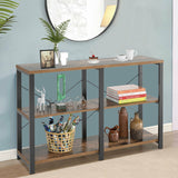 Industrial Sofa Table,Console Table,3-Tier Industrial Rustic Coffee Table  195030053406