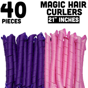 40 Pcs Spiral Hair Curlers Premium Quality Ringlets With Zipper Bag Storage