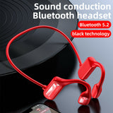 Bluetooth 5.2 Bone Conduction Headset Wireless Outdoor Sport Open Ear Headphones
